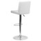 Emma and Oliver 2 Pack Contemporary Vinyl Adjustable Height Barstool with Panel Back and Chrome Base